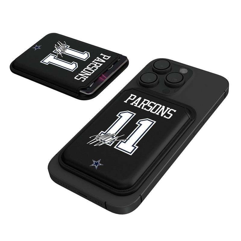 Micah Parsons Dallas Cowboys 11 Ready Black Magnetic Credit Card Wallet