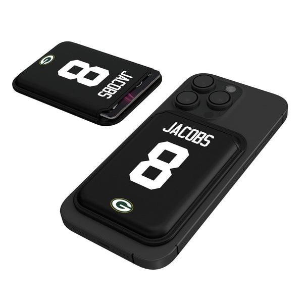 Josh Jacobs Green Bay Packers 8 Ready Black Magnetic Credit Card Wallet