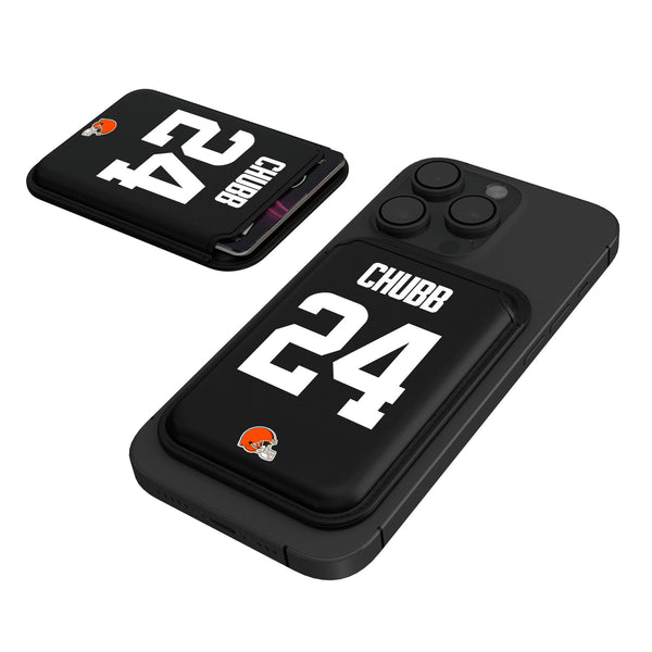 Nick Chubb Cleveland Browns 24 Ready Black Magnetic Credit Card Wallet