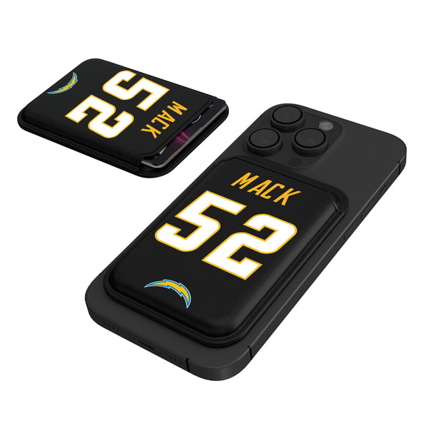 Khalil Mack Los Angeles Chargers 52 Ready Black Magnetic Credit Card Wallet