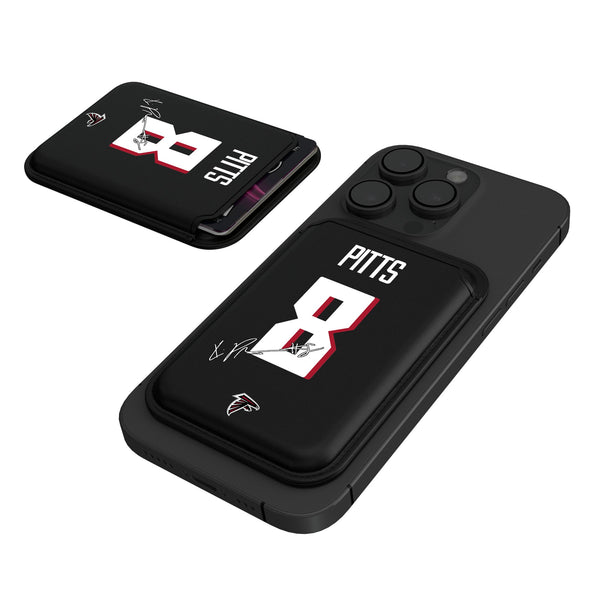 Kyle Pitts Atlanta Falcons 8 Ready Black Magnetic Credit Card Wallet