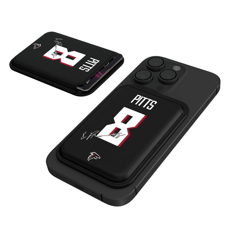 Kyle Pitts Atlanta Falcons 8 Ready Black Magnetic Credit Card Wallet