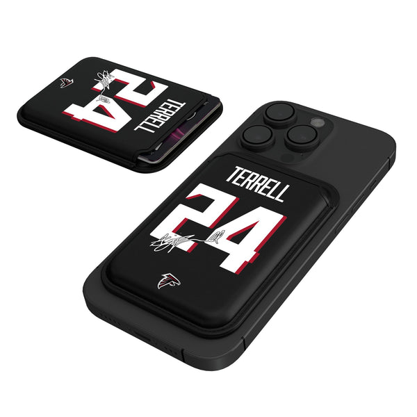 A.J. Terrell Atlanta Falcons 24 Ready Black Magnetic Credit Card Wallet