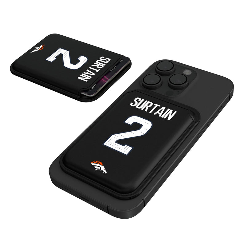 Pat Surtain II Denver Broncos 2 Ready Black Magnetic Credit Card Wallet