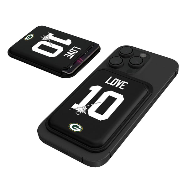 Jordan Love Green Bay Packers 10 Ready Black Magnetic Credit Card Wallet