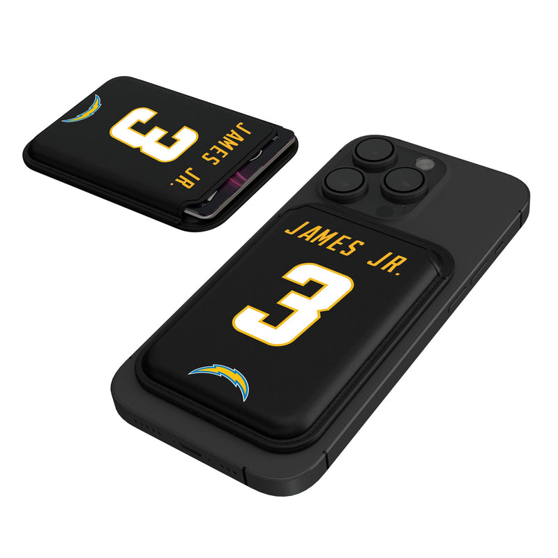 Derwin James Jr. Los Angeles Chargers 3 Ready Black Magnetic Credit Card Wallet