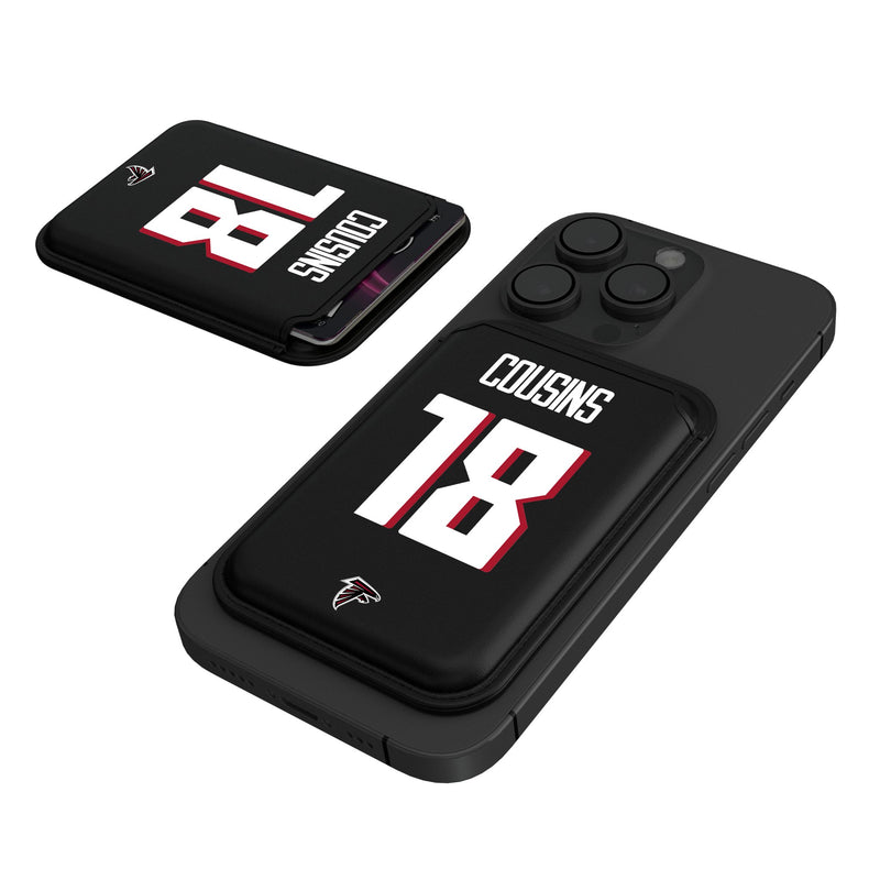 Kirk Cousins Atlanta Falcons 18 Ready Black Magnetic Credit Card Wallet