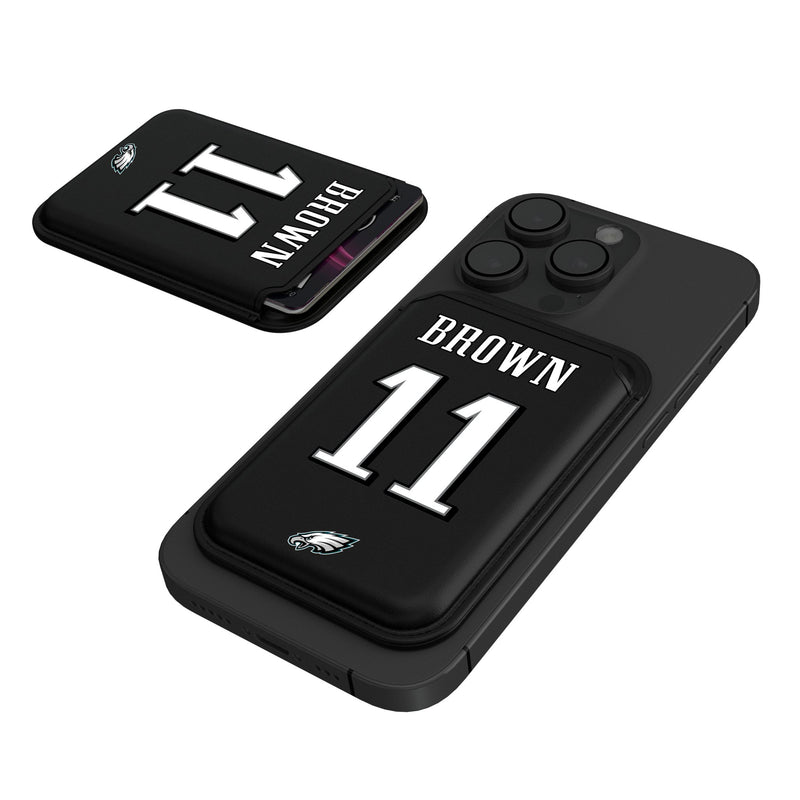 A.J. Brown Philadelphia Eagles 11 Ready Black Magnetic Credit Card Wallet