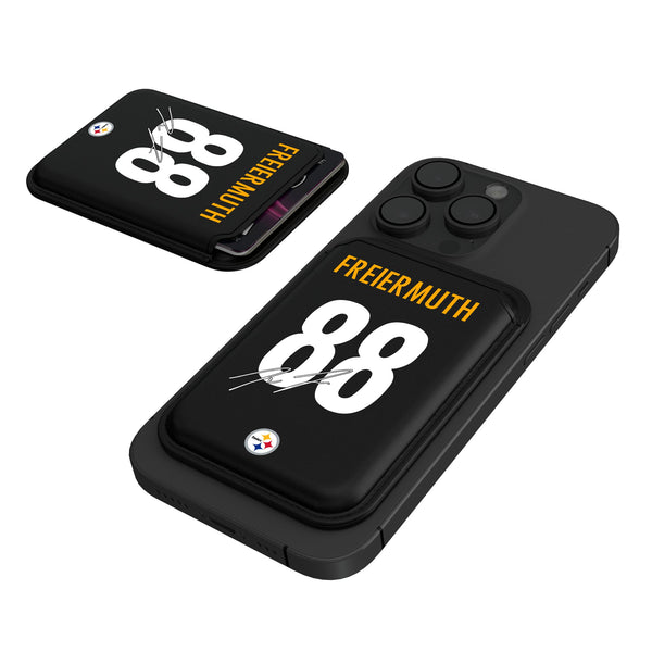 Pat Freiermuth Pittsburgh Steelers 88 Ready Black Magnetic Credit Card Wallet