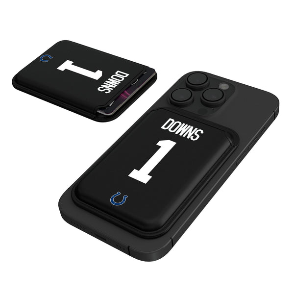 Josh Downs Indianapolis Colts 1 Ready Black Magnetic Credit Card Wallet