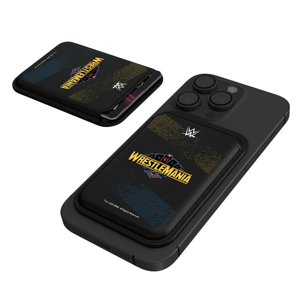 WrestleMania 41 Steel Black Magnetic Credit Card Wallet