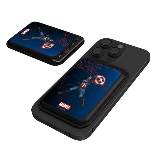Marvel Avengers Captain America MechLine Black Magnetic Credit Card Wallet