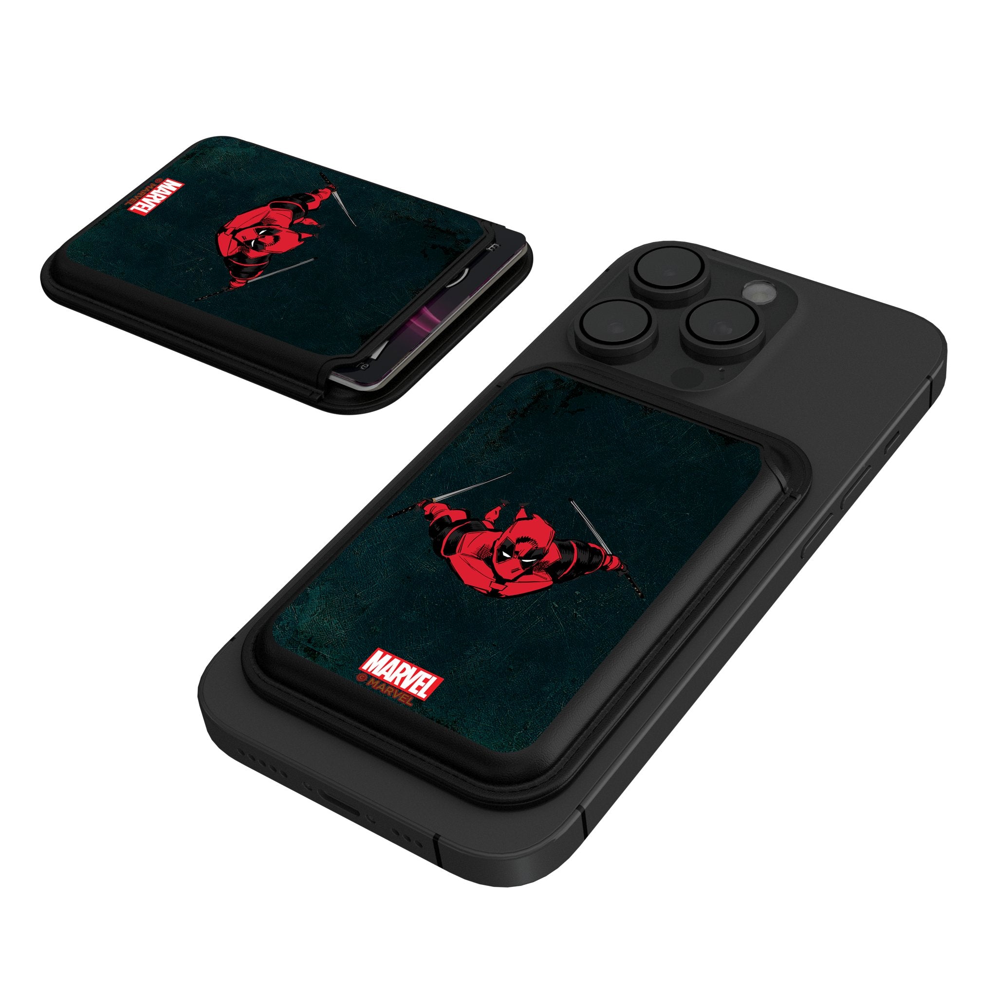 Marvel Deadpool Badge Black Magnetic Credit Card Wallet
