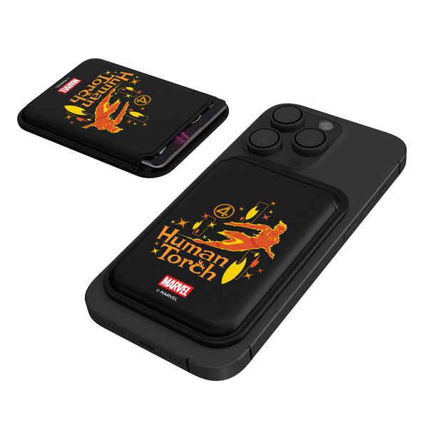 Marvel Human Torch Badge Black Magnetic Credit Card Wallet