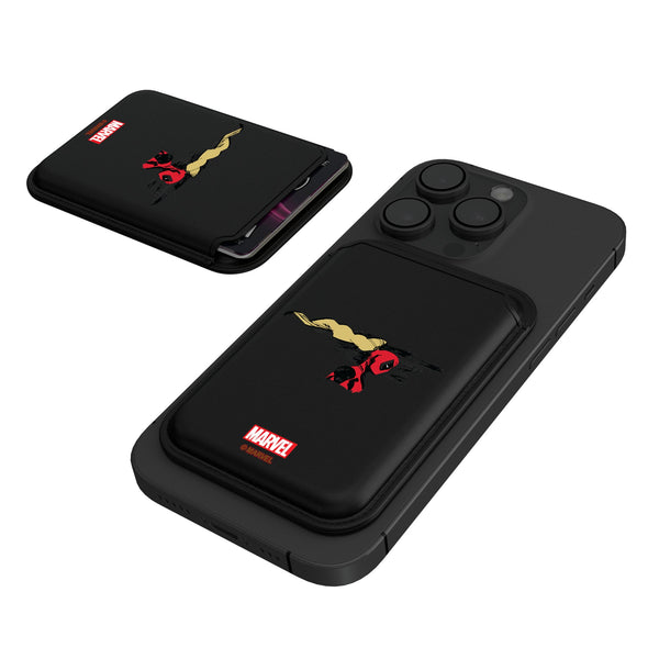 Marvel Ladypool Badge  Black Magnetic Credit Card Wallet