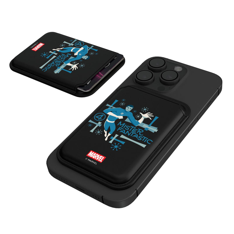 Marvel Mister Fantastic Badge Black Magnetic Credit Card Wallet