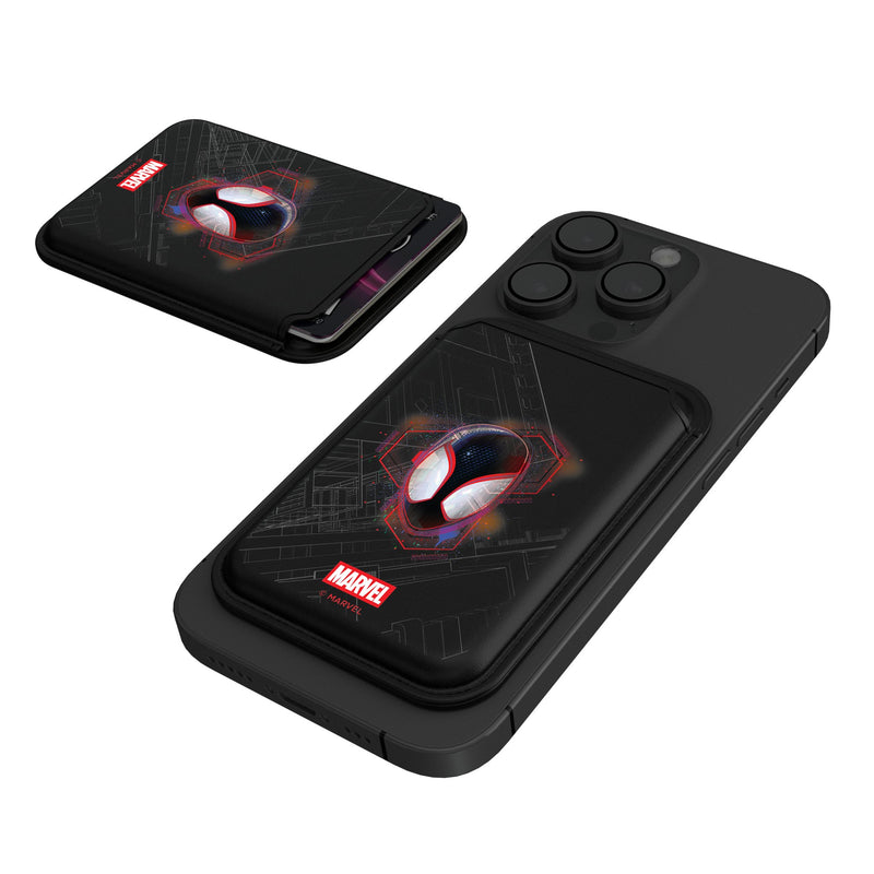 Marvel Miles Morales Badge Black Magnetic Credit Card Wallet
