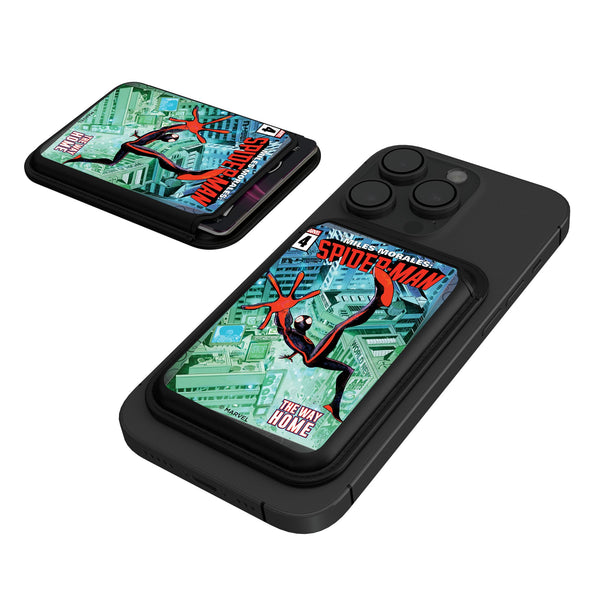 Marvel Miles Morales Classic Cover Black Magnetic Credit Card Wallet