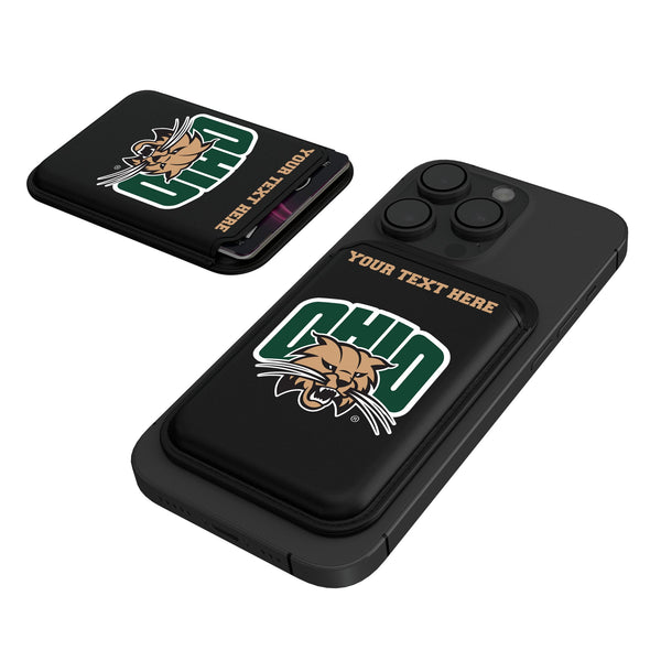 Ohio University Bobcats Personalized Insignia Black Magnetic Credit Card Wallet