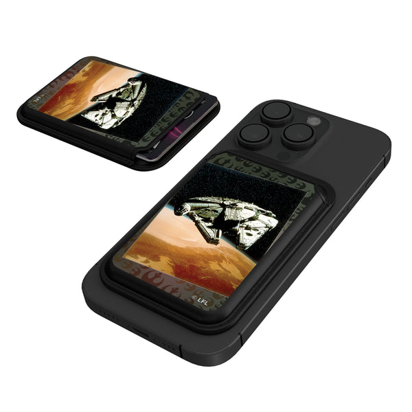 Star Wars Millennium Falcon Portrait Black Magnetic Credit Card Wallet