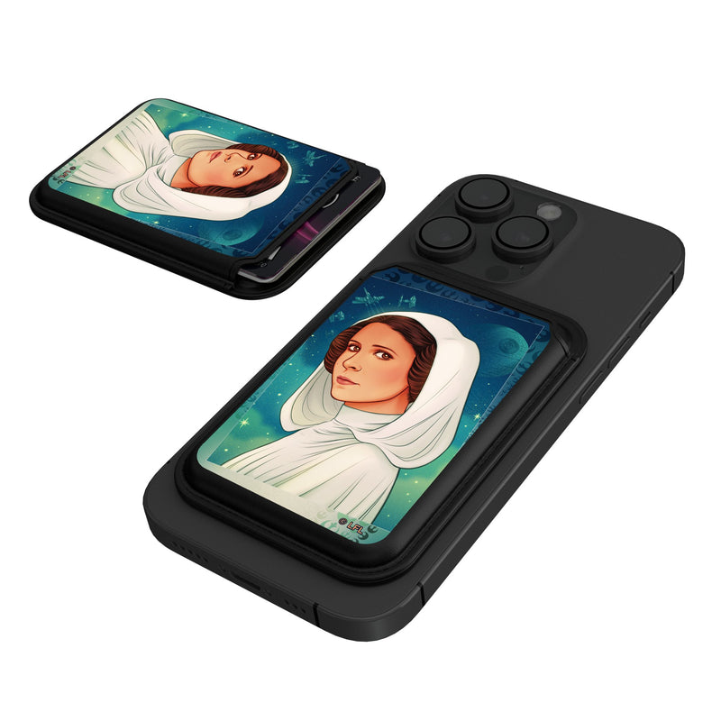 Star Wars Princess Leia Organa Portrait Black Magnetic Credit Card Wallet