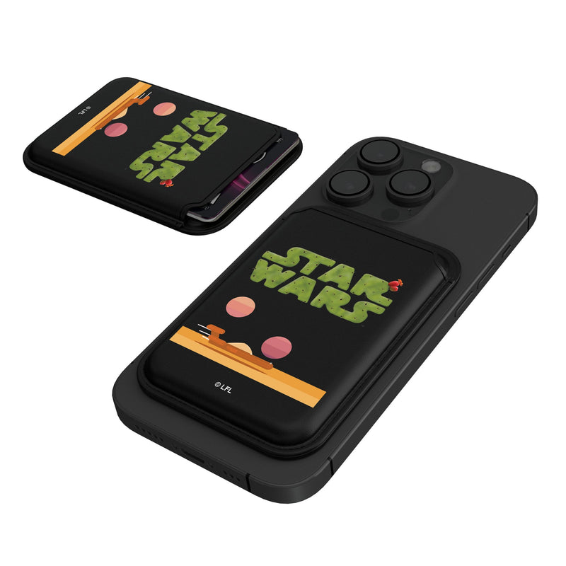 Star Wars Tatooine Locality Fade Black Magnetic Credit Card Wallet