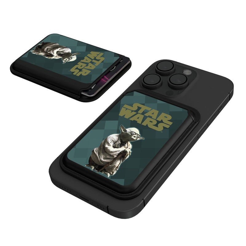 Star Wars Yoda Color Block Black Magnetic Credit Card Wallet