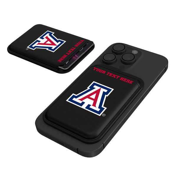University of Arizona Wildcats Personalized Insignia Black Magnetic Credit Card Wallet