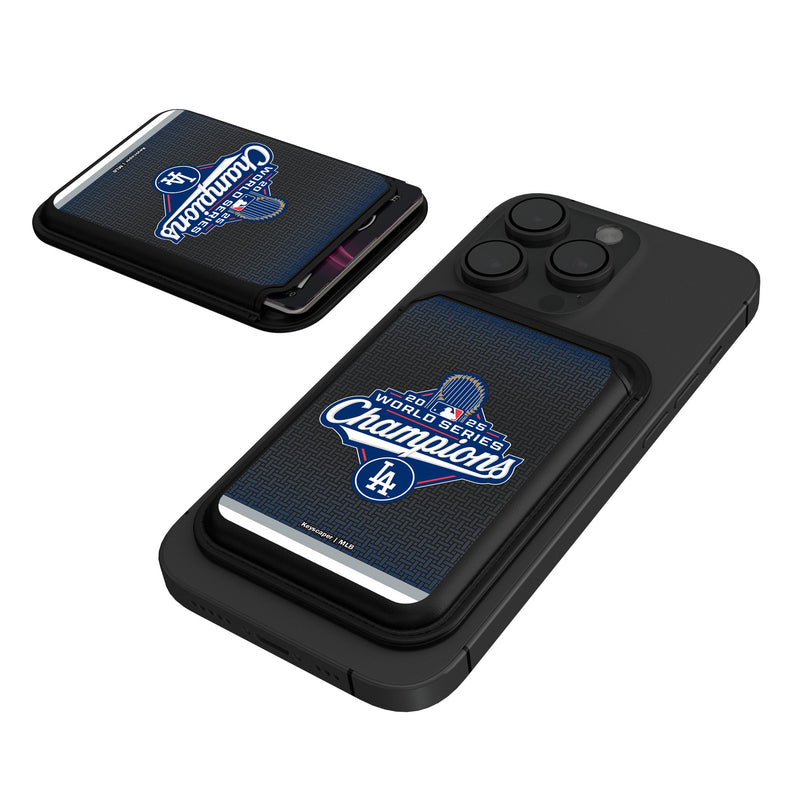 LA Dodgers 2025 MLB World Series Black Magnetic Credit Card Wallet