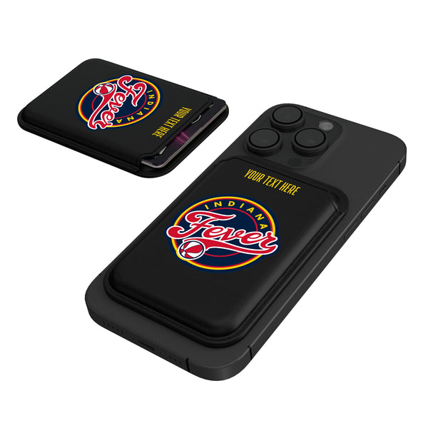 Indiana Fever Personalized Insignia Black Magnetic Credit Card Wallet
