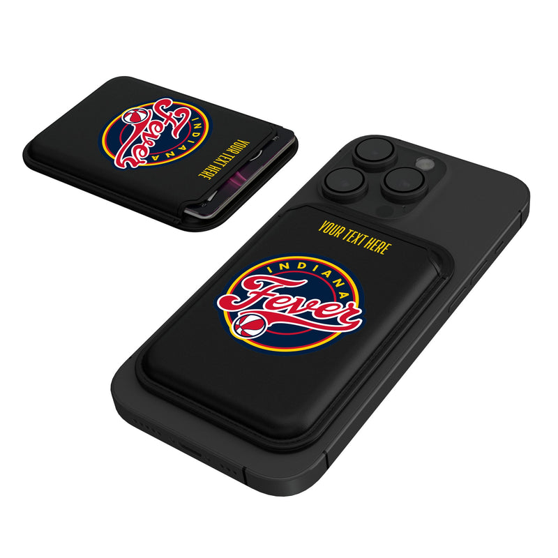 Indiana Fever Personalized Insignia Black Magnetic Credit Card Wallet