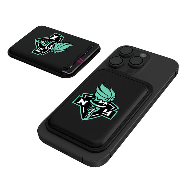 New York Liberty Insignia Black Magnetic Credit Card Wallet