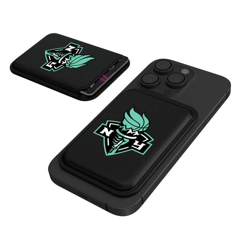 New York Liberty Insignia Black Magnetic Credit Card Wallet