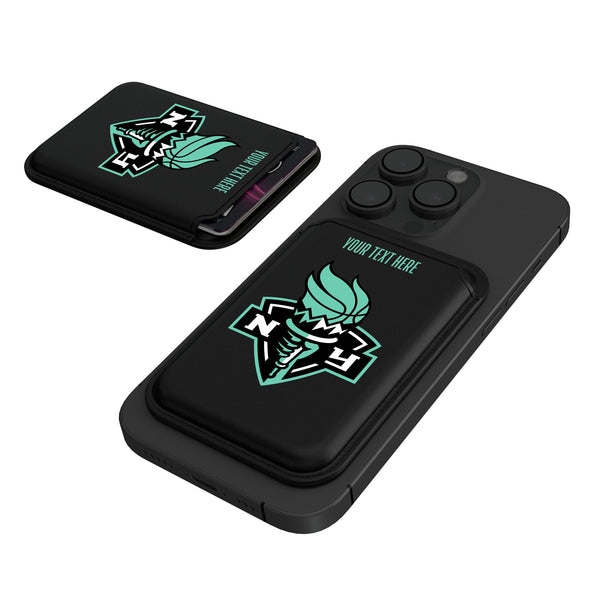New York Liberty Personalized Insignia Black Magnetic Credit Card Wallet