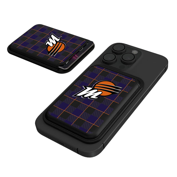 Phoenix Mercury Plaid Black Magnetic Credit Card Wallet