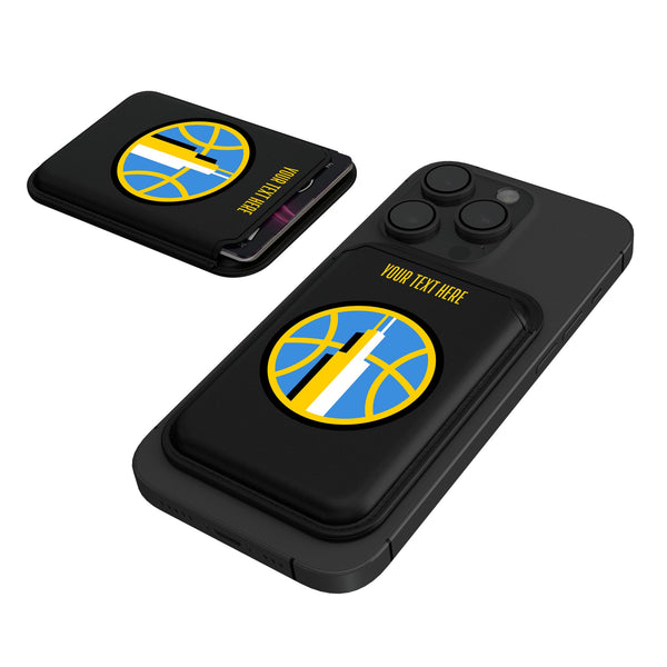 Chicago Sky Personalized Insignia Black Magnetic Credit Card Wallet