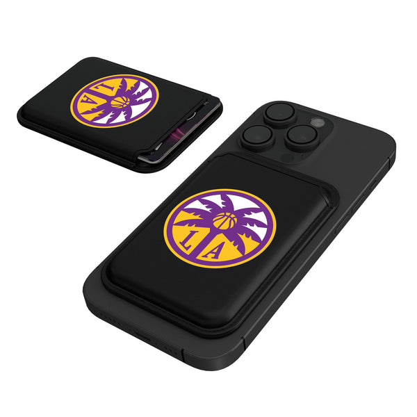 Los Angeles Sparks Insignia Black Magnetic Credit Card Wallet