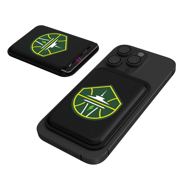 Seattle Storm Insignia Black Magnetic Credit Card Wallet