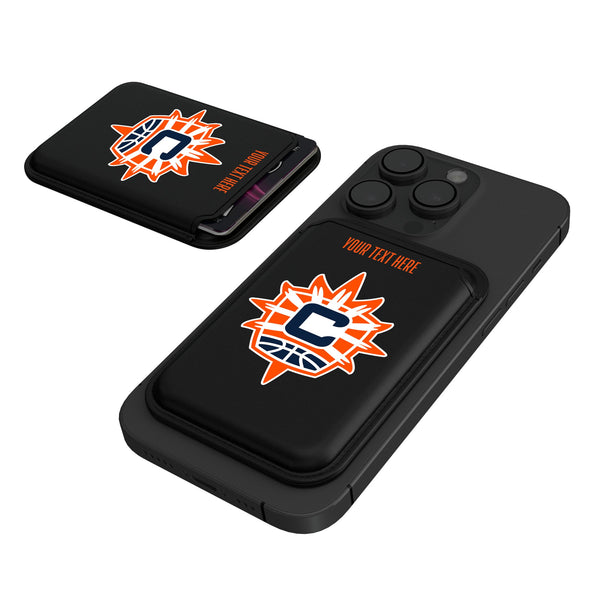 Connecticut Sun Personalized Insignia Black Magnetic Credit Card Wallet