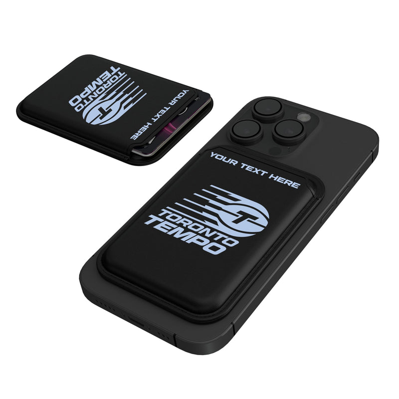 Toronto Tempo Personalized Insignia Black Magnetic Credit Card Wallet