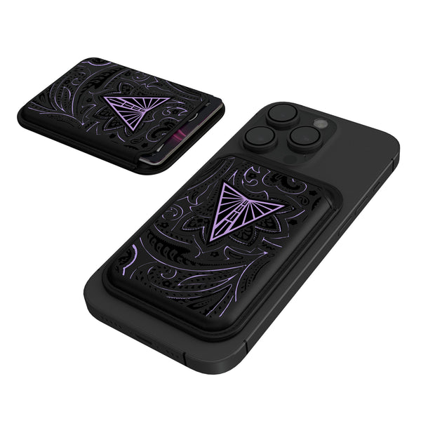 Golden State Valkyries Paisley Black Magnetic Credit Card Wallet