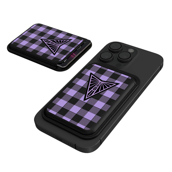 Golden State Valkyries Plaid Black Magnetic Credit Card Wallet