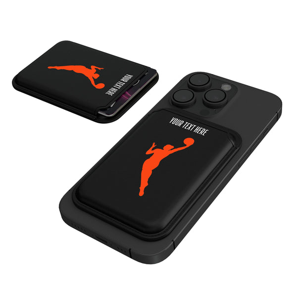 WNBA Personalized Insignia Black Magnetic Credit Card Wallet