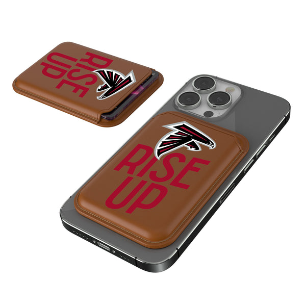 Atlanta Falcons 2024 Illustrated Limited Edition Brown Magnetic Credit Card Wallet