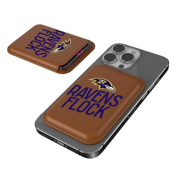 Baltimore Ravens 2024 Illustrated Limited Edition Brown Magnetic Credit Card Wallet
