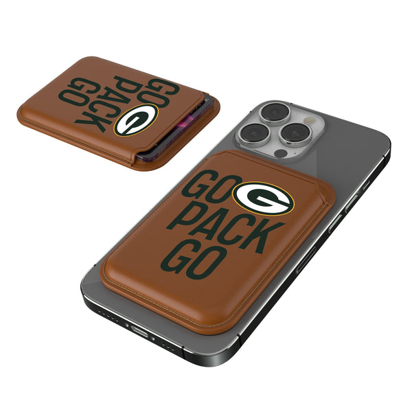 Green Bay Packers 2024 Illustrated Limited Edition Brown Magnetic Credit Card Wallet