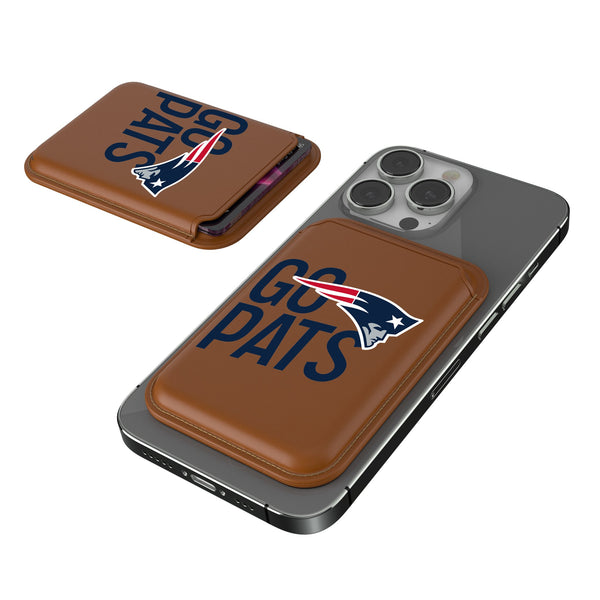 New England Patriots 2024 Illustrated Limited Edition Brown Magnetic Credit Card Wallet