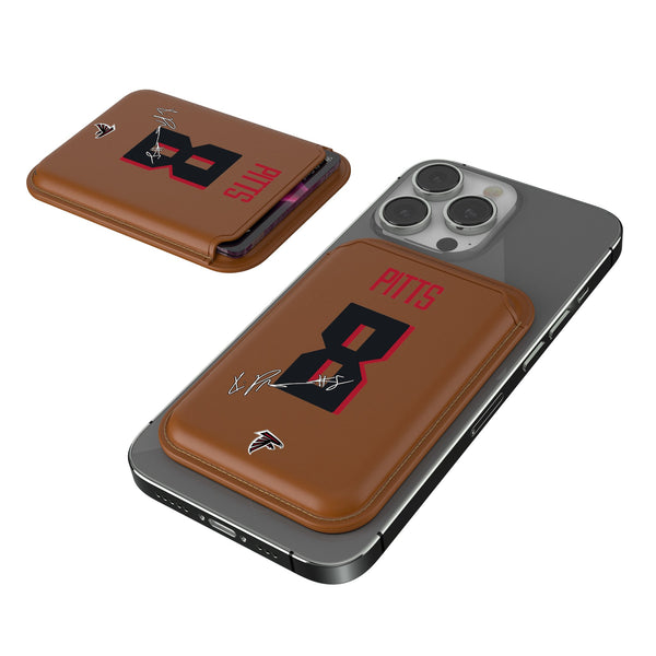 Kyle Pitts Atlanta Falcons 8 Ready Brown Magnetic Credit Card Wallet