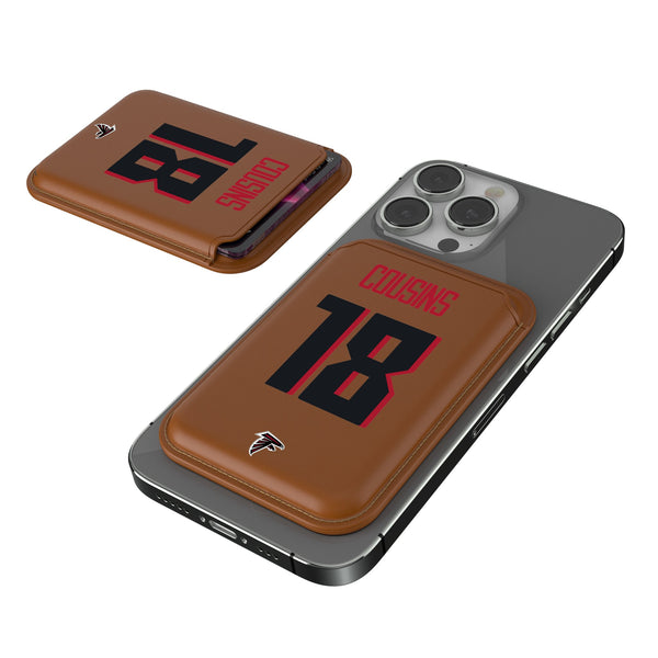 Kirk Cousins Atlanta Falcons 18 Ready Brown Magnetic Credit Card Wallet