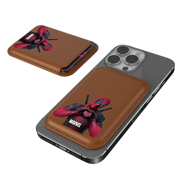 Marvel Deadpool Badge Brown Magnetic Credit Card Wallet